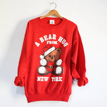 Vintage Hug Me in New York Teddy Bear Sweatshirt XL - £36.32 GBP