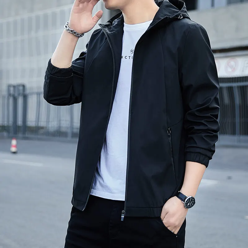 Mens New Jacket Men&#39;s Spring and  Korean Version Slim Casual Jacket Boys Trend A - £161.73 GBP