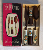 MCM Hostess Set Vintage Salt &amp; Pepper Salad Serving Florida Ornges 1960&#39;s S&amp;P EC - £15.45 GBP