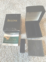 Vintage Bulova 80s 90s 00s Marine Star Black Presentation Watch Box Storage Case - £31.85 GBP
