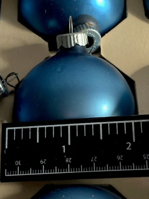 Vintage Shiny Brite Blue glass ornaments with box Item image 6