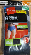 Hanes Men&#39;s Tagless Assorted Briefs 7820N6 Size XL-40-42” Pack Of 6 NIP - $16.76