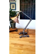 Industrial Steel Pipe Desk Lamp w/ Copper Shade - Farmhouse Lighting - S... - $216.09 CAD