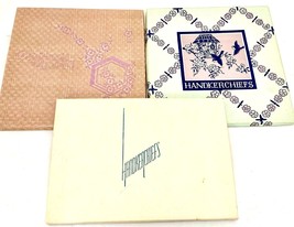 Vintage RETRO Boxes (3) Gift Box Hankies 3 in Each Embroidered 1940s Gre... - $564.60 MXN