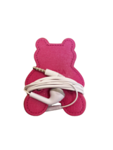 FURLA Earphone Holder Teddy Perfect Gift Solid Pink One Size 780288 - £41.42 GBP