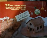 3D Gingerbread House Cookie Cutter Set 18 Pcs Stainless Steel Christmas ... - $14.85