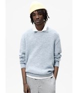 ZARA MAN Sky blue Purl knit sweater size XL - $34.01 CAD