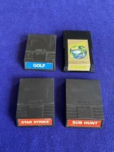 Intellivision Game Cartridge Lot of 4 - Frogger, Star Strike, Sub Hunt + Golf - £9.50 GBP