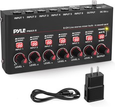 6-Channel Wireless Bt Streaming Mini Line Mixer With Usb, In Usb Sound Card - $68.99