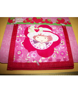 Strawberry Shortcake Bifold Wallet Bill Fold Money Holder Pink Red Flowe... - $6.48 CAD
