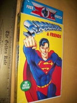 Superman Classic Comic Cartoon VHS Color Video Tape Watch Super Man Wristwatch - £11.34 GBP
