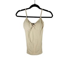 Bebe Women&#39;s Camisole Tank Smoothing Tummy Control Small Padding Beige - $16.99