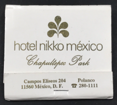 Hotel Nikko Mexico Chapultepec Park Matchbook Full 30 Unstruck - £11.18 GBP
