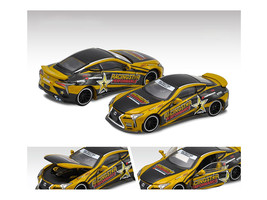 Lexus LC500 RHD (Right Hand Drive) Black and Gold &quot;Racingstar Performance&quot; 1/64  - £19.23 GBP