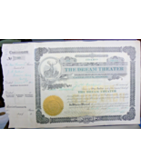 1921 STOCK CERTIFICATE OF COEUR D&#39;ALENE THE DREAM THEATER PRESIDENT N.E.... - $19.59