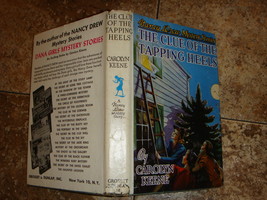 Nancy Drew 16 The Clue of the Tapping Heels hcdj 1960A-49 blue endpapers... - $11.99