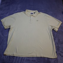 IZOD Polo Shirt Mens 2XLT Yellow Casual Golf Golfing Rugby 100% Cotton Athletic - $19.68