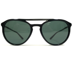 Giorgio Armani Sunglasses AR8105 5017/71 Black Round Frames with Green Lenses - $83.93