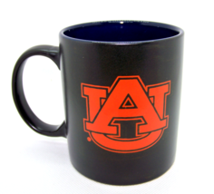 Auburn Tigers NCAA Matte Black Ceramic Coffee Cup Mug 11 oz Blue Interior - £15.48 GBP