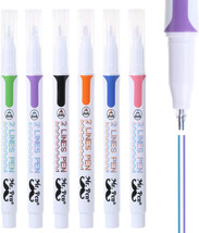 Mr. Pen- Double Line Pen, 6 Pack, Assorted Colors, Double Line Pens, Bib... - £23.59 GBP