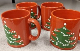 ONE VINTAGE Waechtersbach Christmas Tree Red Mug W. Germany  - Price Is For Each - £11.14 GBP