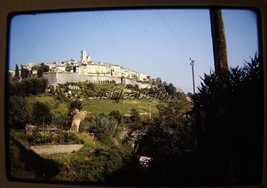 1961 St. Paul de Vence France View From Road Kodachrome 35mm Slide - £2.31 GBP