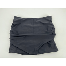 Le Larc Booty Wrap Swim Skirt Coverup Sz M/L Solid Black Ruched - £15.43 GBP