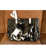 JIMMY CHOO PARFUM BLACK  PATENT TOTE BAG W/ SILVER STRAPS - $89.24 CAD