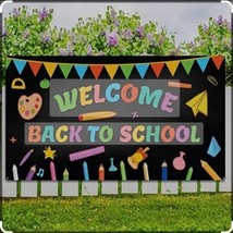 Decorations for Classroom Welcome Back To School Banner - XtraLarge, 72x44 Inch - £14.17 GBP