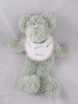 Boyds Baby Bear Rattle Plush Bib Light Green Stuffed Animal toy - $12.95