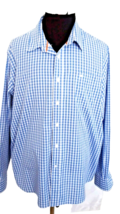 Dockers Dress Shirt Men&#39;s Size XXL  Shirt Blue White Checks Button Down Collar - £14.75 GBP