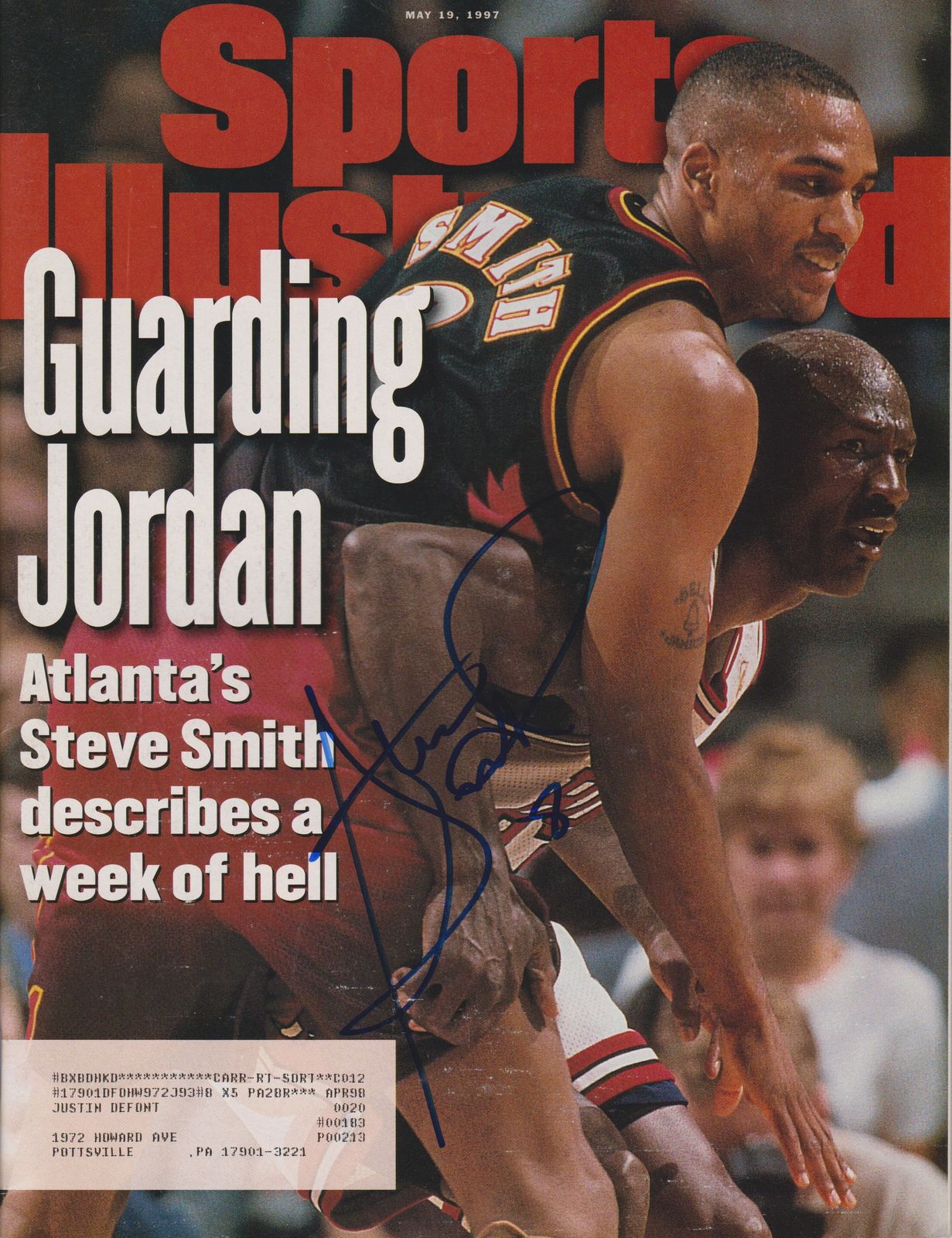 Primary image for Steve Smith Signed Autographed Complete 1997 "Sports Illustrated" Magazine