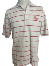 Leadbetter Golf Academy Polo Golf Men&#39;s Shirt White w Pink Sz M - £21.30 GBP