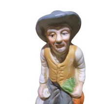 VTG Flambro Grandpa 6” Statue Fine Porcelain Holding Carrots &amp; Bag Sack ... - $7.94