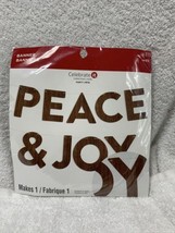 NEW Celebrate It 8 ft “Peace &amp; Joy” Wood Grain Look Letter Banner - £4.73 GBP