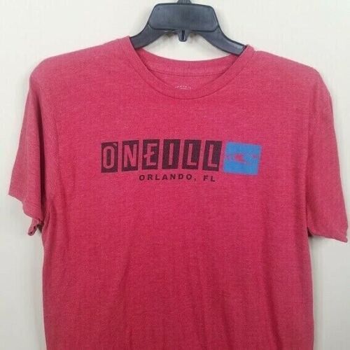Primary image for O'Neill Mens Logo T Shirt Size Large Red Orlando Florida Heather Short Sleeve