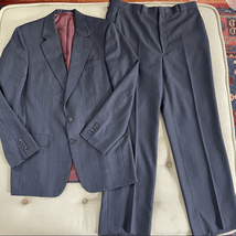 Vintage Hickey Freeman 2 Button Suit Flat Front Pants 41L - $80.64