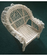 White Wicker Doll Chair 13” Tall - $247.63 MXN