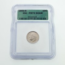 1993-C 10C Roosevelt Dime Clad Proof Classified By ICG As PR70 DCAM-
sho... - $580.45 MXN