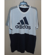 Adidas CB T Mens Large Tall LT T-Shirt Top Grey White Blue New HE4329 Sh... - £19.46 GBP