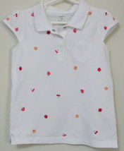 Girls Carters White Cap Sleeve Top Size 5 - £4.74 GBP