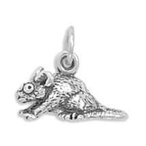 Solid Silver Mouse Charm - £4.78 GBP