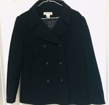 Preston &amp; York Women’s Size 10P Petites Black 100% Wool Coat - £35.45 GBP