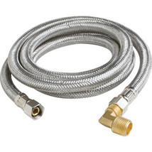 Stainless Steel Dishwasher Hose  3/8&quot; x 3/8&quot; x 48&quot; with elbow - $8.88