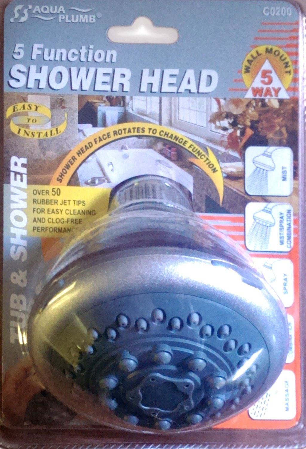 Massage Shower Head, 5 Function - $11.88