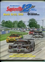 46th-SEBRING 12 HOUR RACING PROGRAM-1998-ALMS-FERRARI  NM - £48.57 GBP