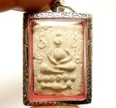 Pra Somdej Ride Bird Back Yant Sarika Lp Puek Thai Buddha Miracle Amulet Pendant - £124.72 GBP