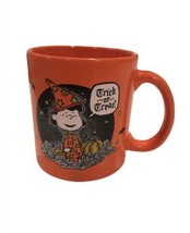 Peanuts Snoopy Charlie Brown Coffee Mug Cup Lucy Halloween Witch Trick O... - £10.59 GBP