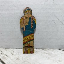Indian Girl Metal Blow Whistle Vintage - £19.46 GBP