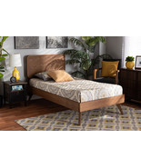 Jacinth Walnut Brown Twin Size Platform Bed - $9,088.88 MXN